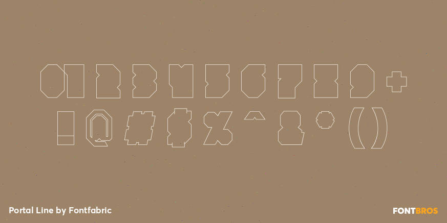 Portal Line Font Poster #4