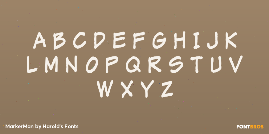 MarkerMan Font Poster #3