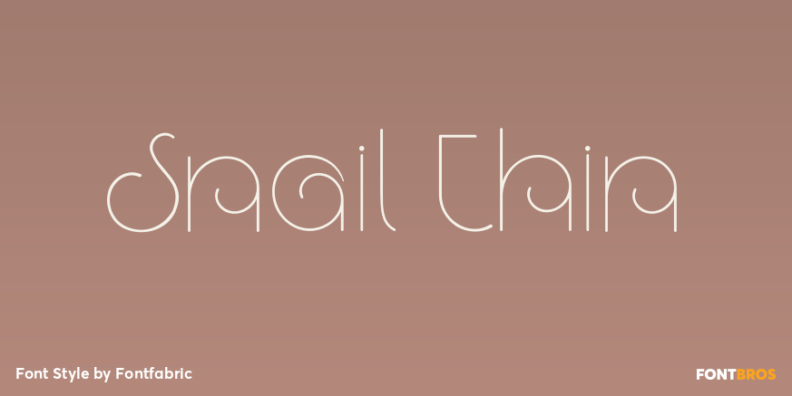 Snail Thin Font Poster #1