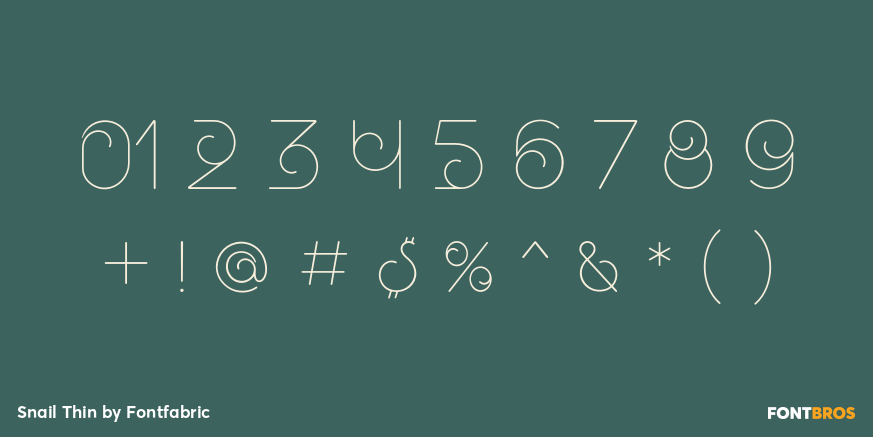 Snail Thin Font Poster #4