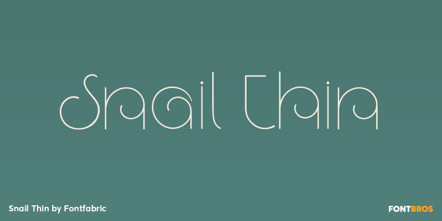 Snail Thin Font Poster #1