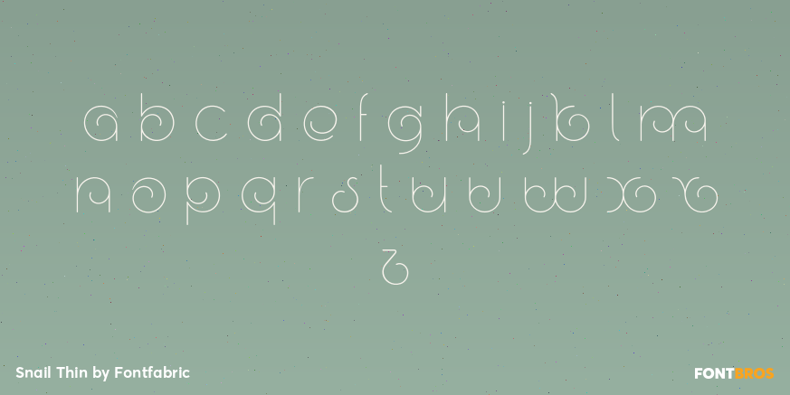 Snail Thin Font Poster #3