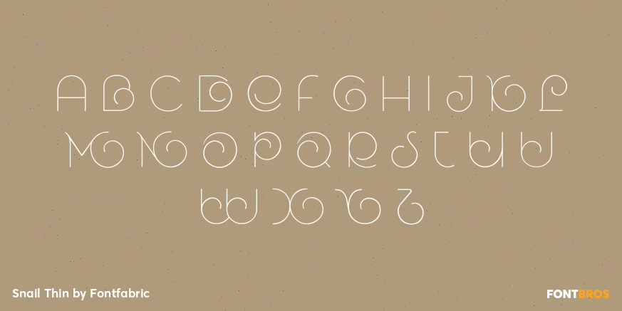 Snail Thin Font Poster #2