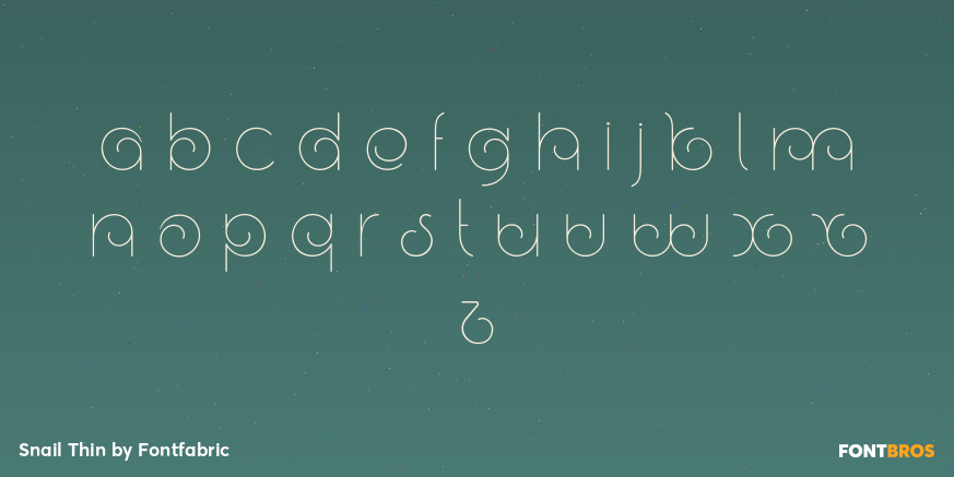 Snail Thin Font Poster #3