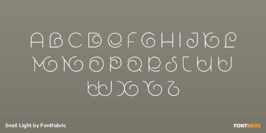 Snail Light Font Poster #2