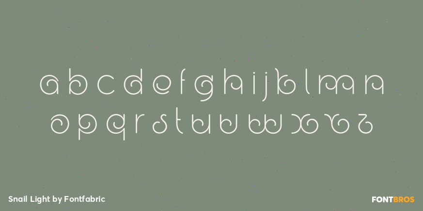 Snail Light Font Poster #3