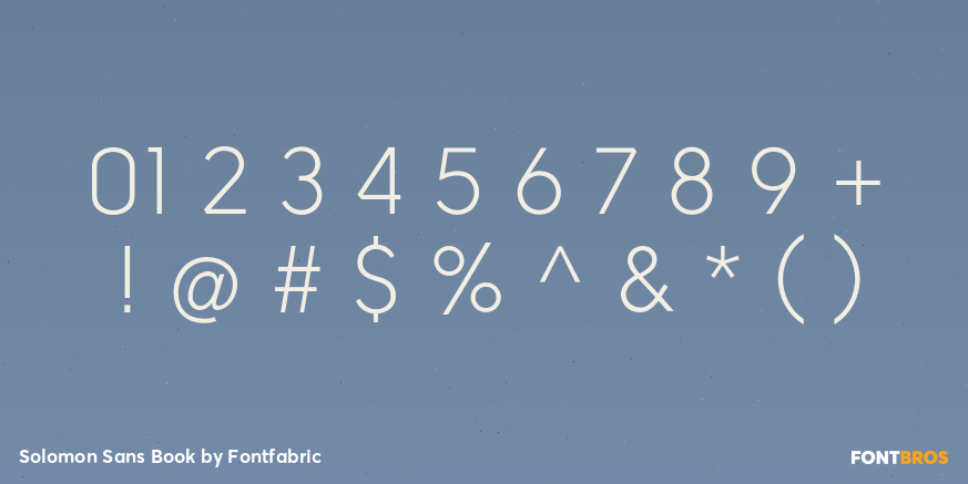 Solomon Sans Book Font Poster #1