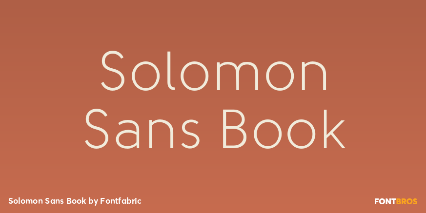Solomon Sans Book Font Poster #1