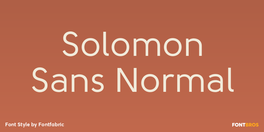 Solomon Sans Normal Font Poster #1