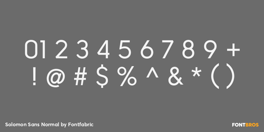 Solomon Sans Normal Font Poster #1