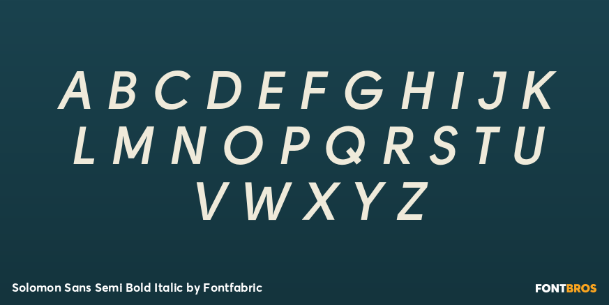 Solomon Sans Semi Bold Italic Font Poster #2