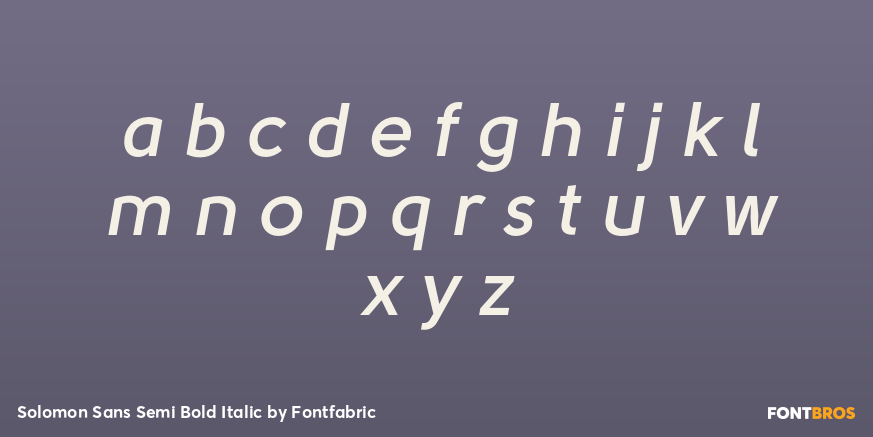 Solomon Sans Semi Bold Italic Font Poster #3