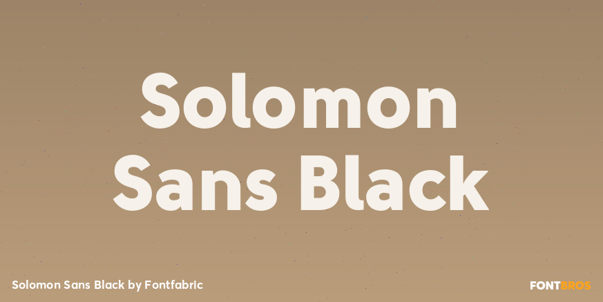 Solomon Sans Black Font Poster #1
