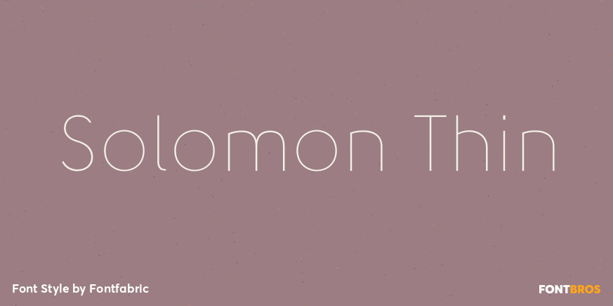 Solomon Thin Font Poster #1