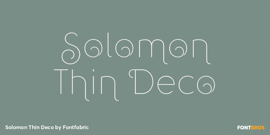 Solomon Thin Deco Font Poster #1