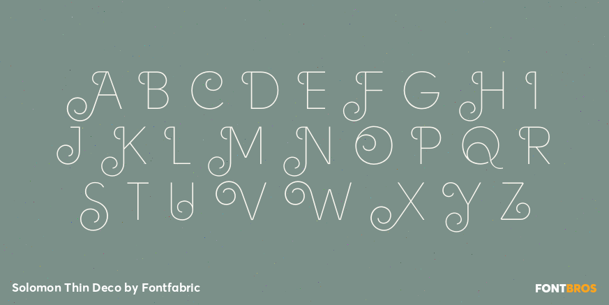 Solomon Thin Deco Font Poster #2