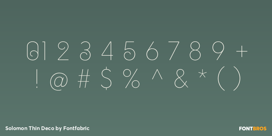 Solomon Thin Deco Font Poster #4