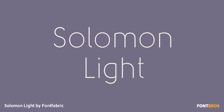 Solomon Light Font Poster #1