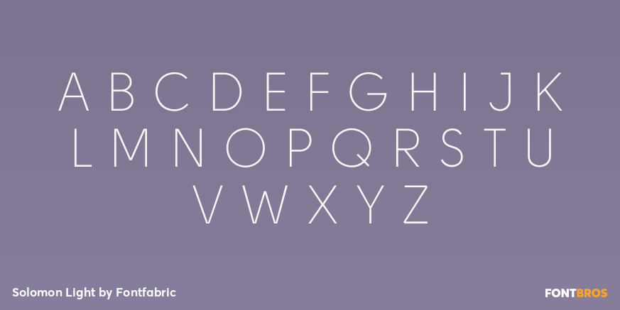 Solomon Light Font Poster #2