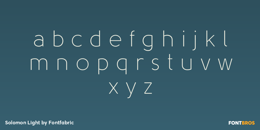 Solomon Light Font Poster #3