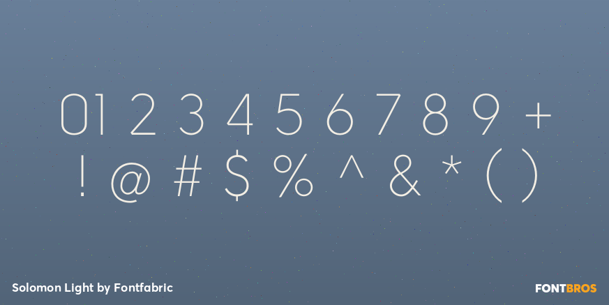 Solomon Light Font Poster #4