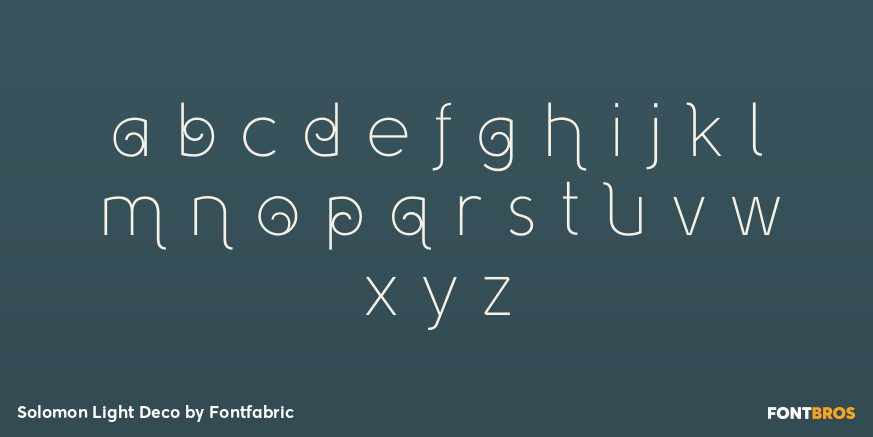 Solomon Light Deco Font Poster #3