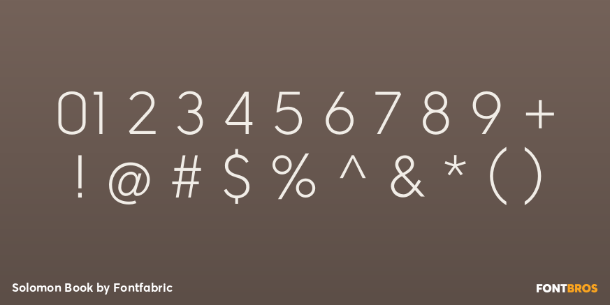Solomon Book Font Poster #4