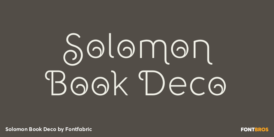 Solomon Book Deco Font Poster #1