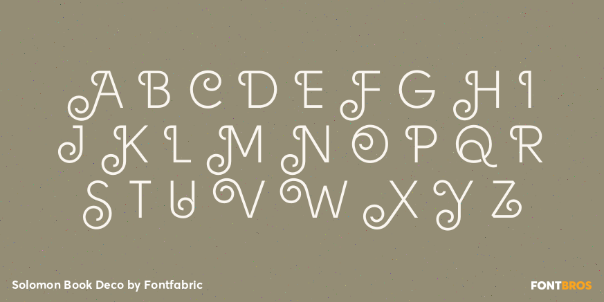 Solomon Book Deco Font Poster #2