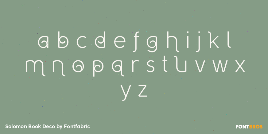 Solomon Book Deco Font Poster #3
