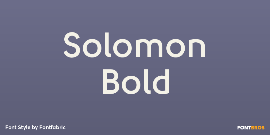Solomon Bold Font Poster #1