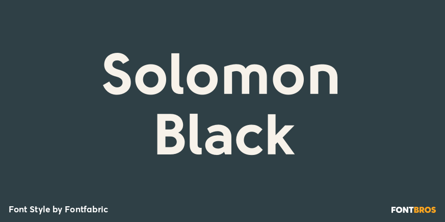 Solomon Black Font Poster #1