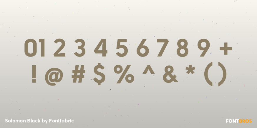 Solomon Black Font Poster #1