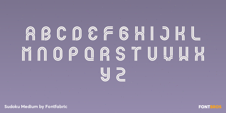 Sudoku Medium Font Poster #2