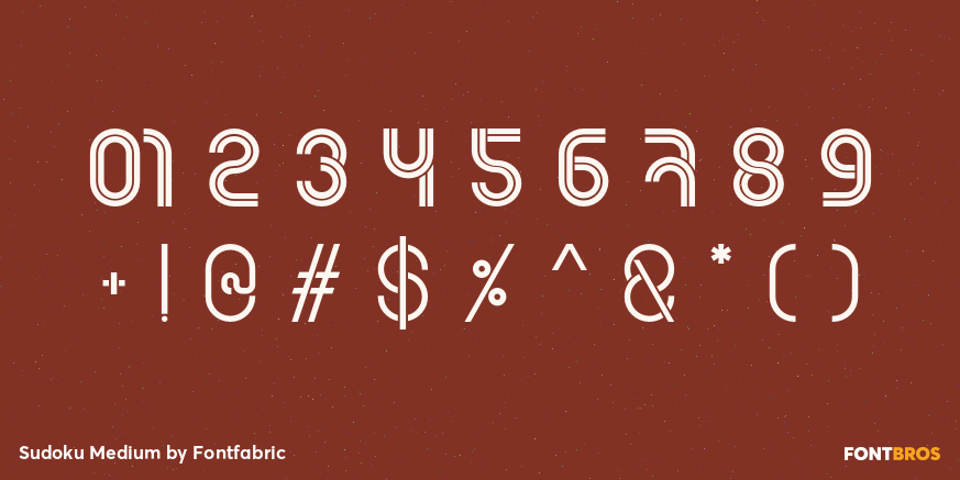 Sudoku Medium Font Poster #4