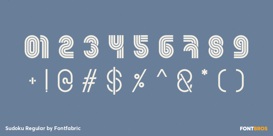 Sudoku Regular Font Poster #1