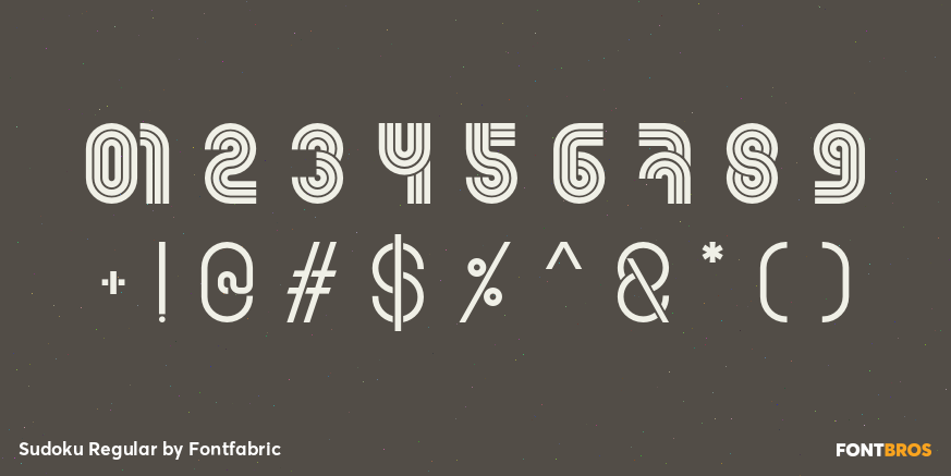 Sudoku Regular Font Poster #4