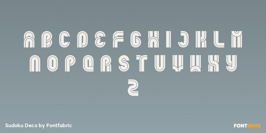 Sudoku Deco Font Poster #2