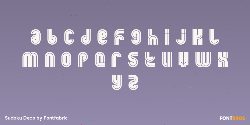 Sudoku Deco Font Poster #3