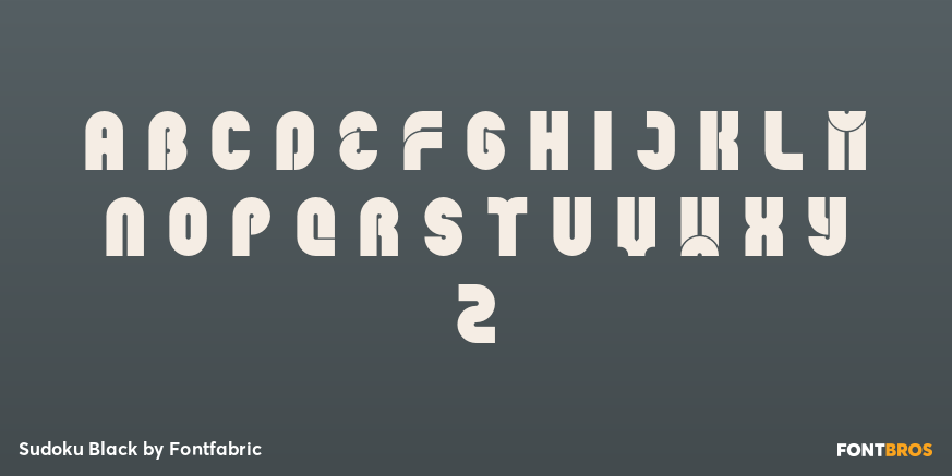 Sudoku Black Font Poster #2