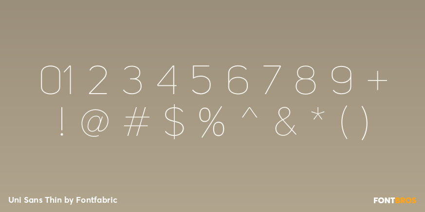 Uni Sans Thin Font Poster #4