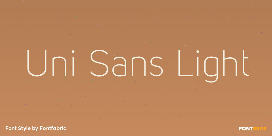 Uni Sans Light Font Poster #1