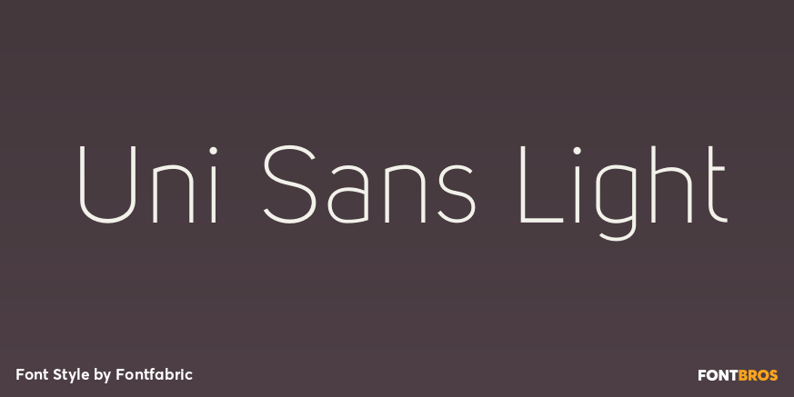 Uni Sans Light Font Poster #1