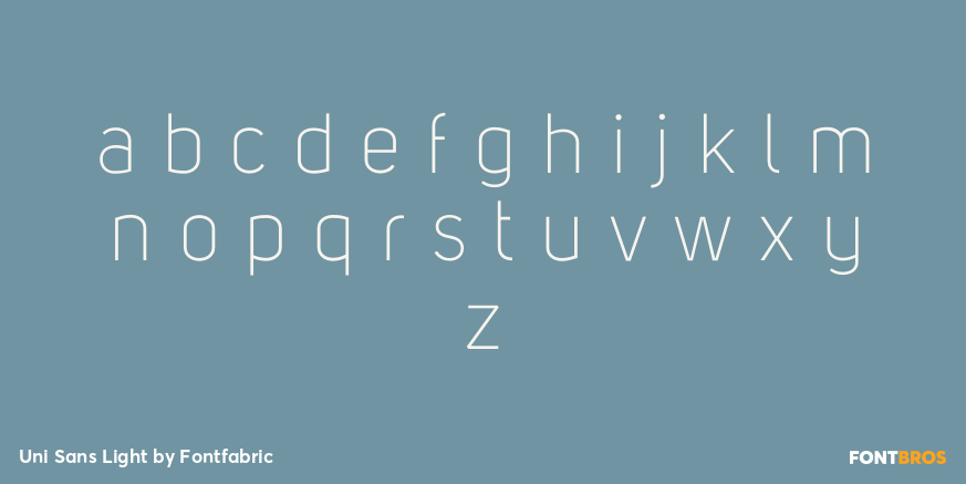 Uni Sans Light Font Poster #3