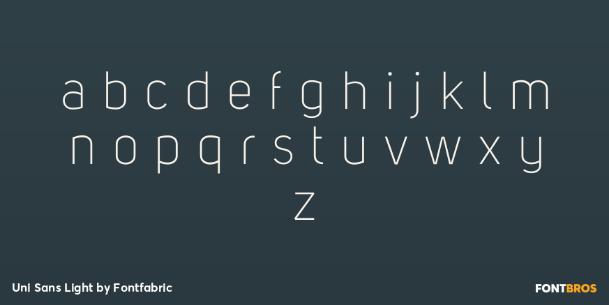 Uni Sans Light Font Poster #1