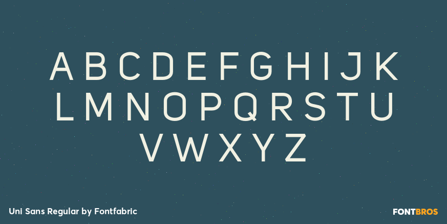 Uni Sans Regular Font Poster #2