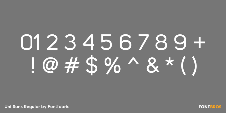 Uni Sans Regular Font Poster #4