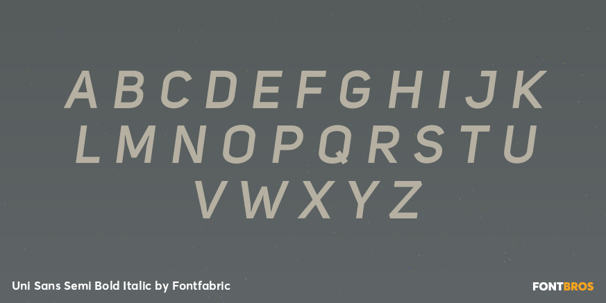 Uni Sans Semi Bold Italic Font Poster #1