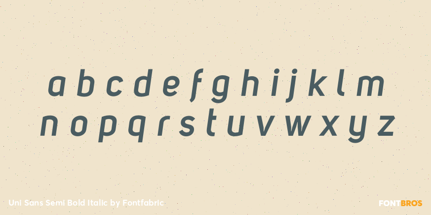Uni Sans Semi Bold Italic Font Poster #1