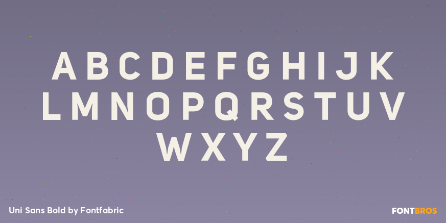 Uni Sans Bold Font Poster #1